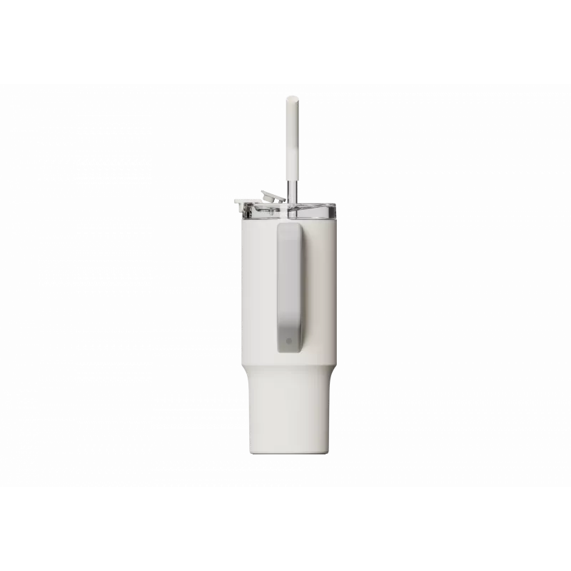 Copo com palhinha térmica Xiaomi Straw Mug branco 1 L — interior em aço inoxidável, à prova de fugas, 240×132×97 mm
