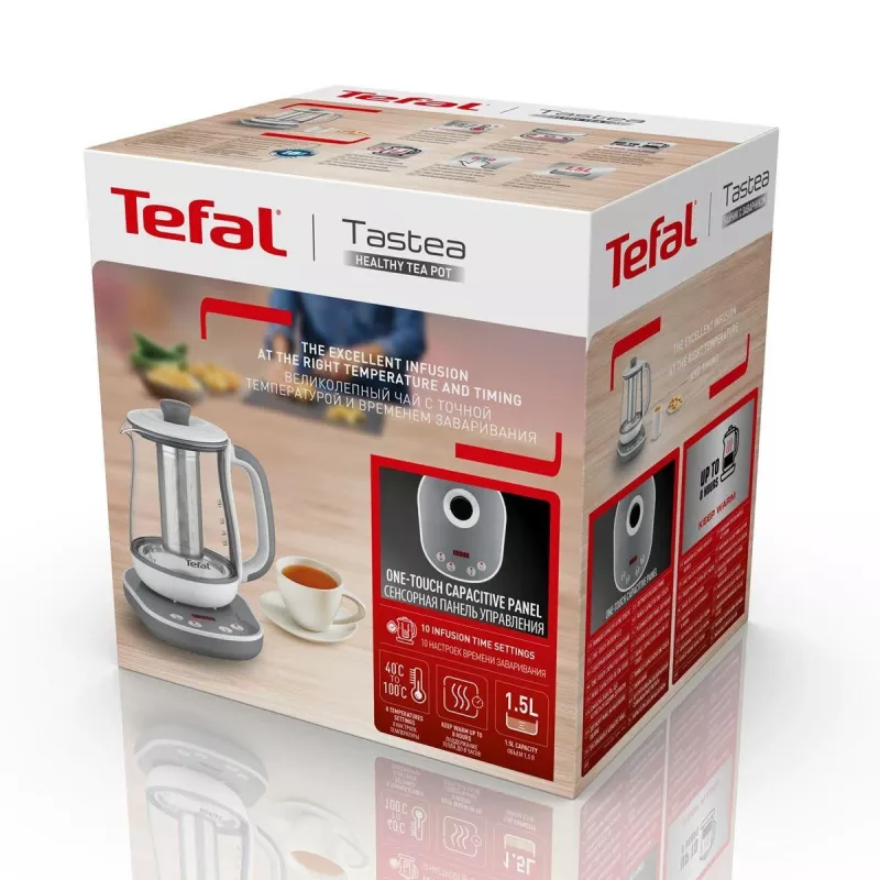 Chaleira elétrica Tefal BJ551B10 1,5 L 1430 W cinzento, branco