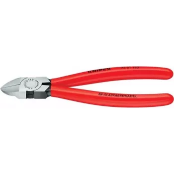 Alicate de corte diagonal Knipex para cabos de fibra ótica compr.160mm com cobertura de cabeça esférica
