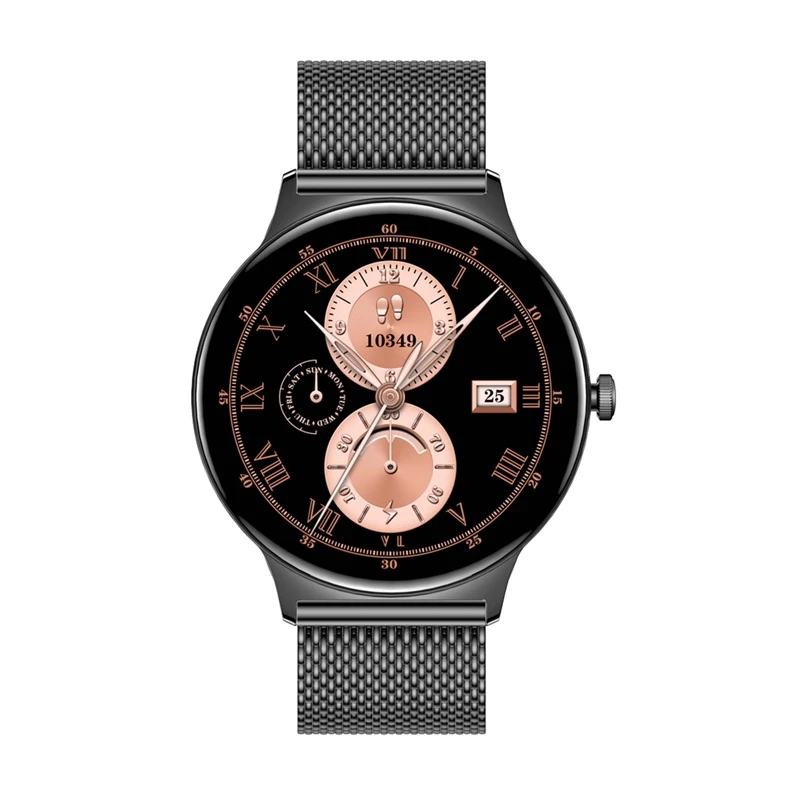 Smartwatch Colmi V89 aço preto com medidor de frequência cardíaca, à prova de água