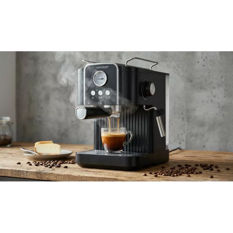 Máquina de café expresso ESPERANZA EKC010 — depósito de água de 1,8 L, 850 W, 20 bar, emulsor de leite integrado