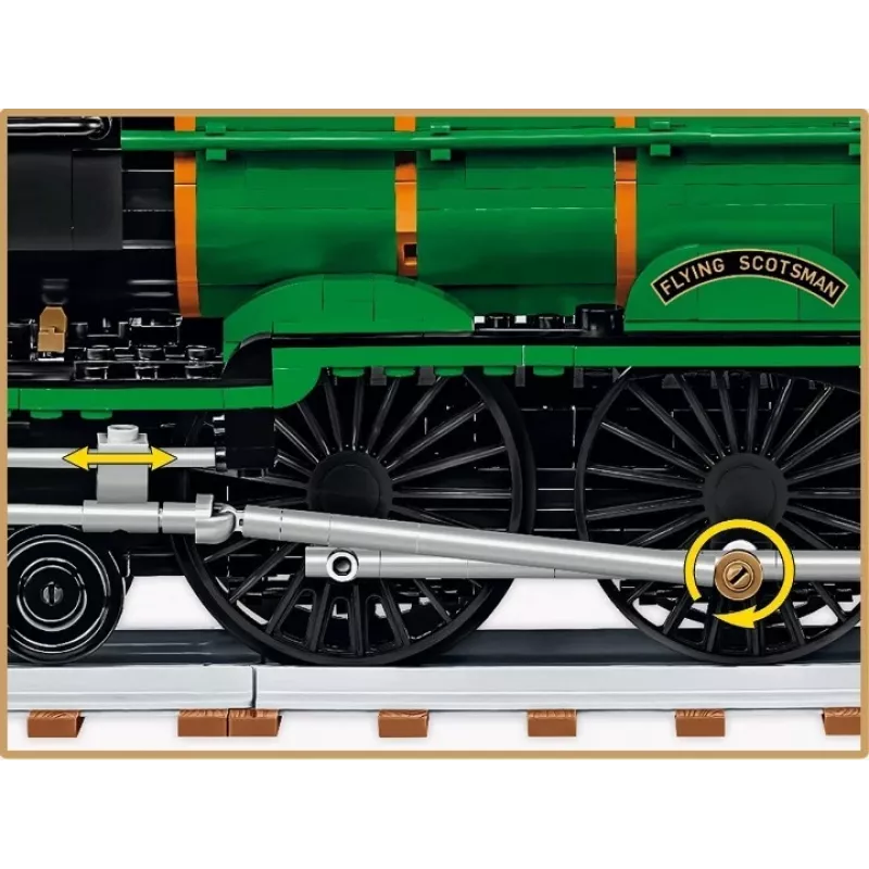 Cobi Flying Scotsman locomotiva a vapor britânica, conjunto de construção, 1:35, 2677 peças