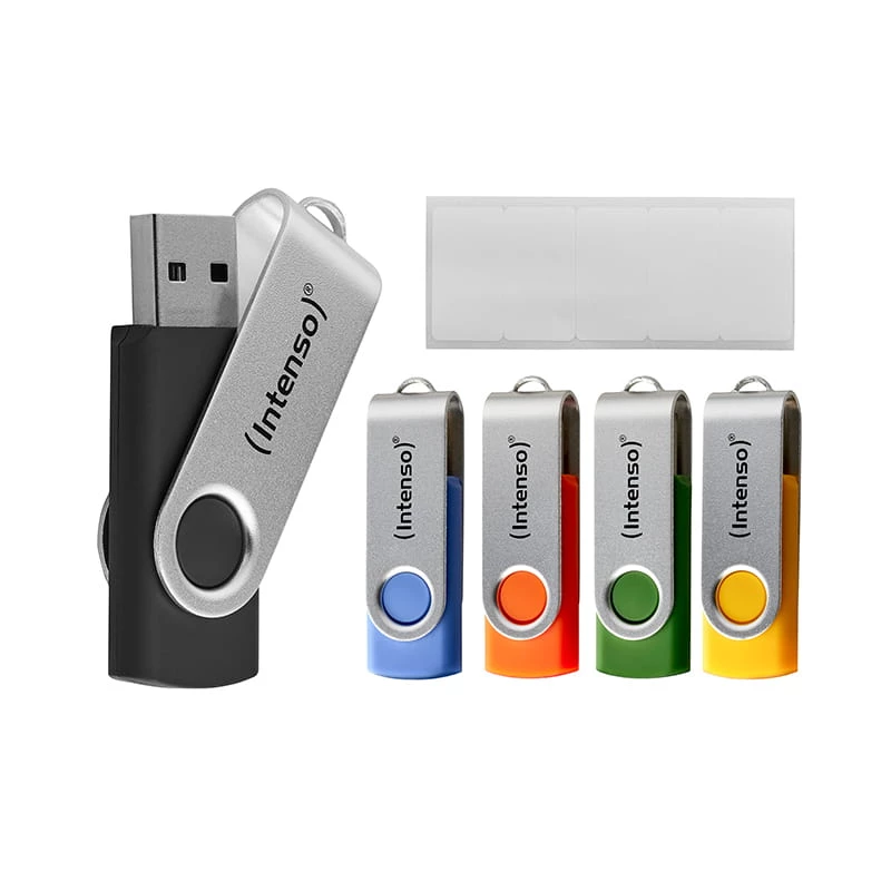 Intenso Office Line Pen USB 32 GB, USB-A 3.2 Gen 1, multipack de 5, multicolor