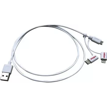Cabo USB ROLINE 11.02.8329 1 m USB 2.0 USB A Micro-USB B branco (11.02.8329)