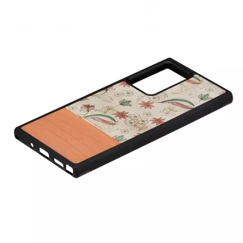 Capa protetora Man and Wood para Samsung Galaxy Note 20 Ultra — flor rosa sobre preto