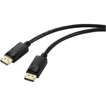 Renkforce Cabo de ligação DisplayPort ficha DisplayPort, ficha DisplayPort 2,00 m preto cabo DisplayPort (RF-5771514)