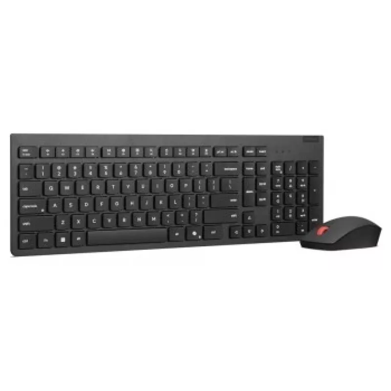 Conjunto de teclado e rato sem fios Lenovo Essential Wireless Combo Gen2 — preto, layout compacto, ligação sem fios