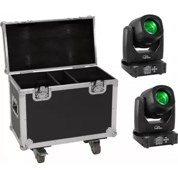 Conjunto de luzes LED EUROLITE TMH-B90 2x com mala de transporte e rodas