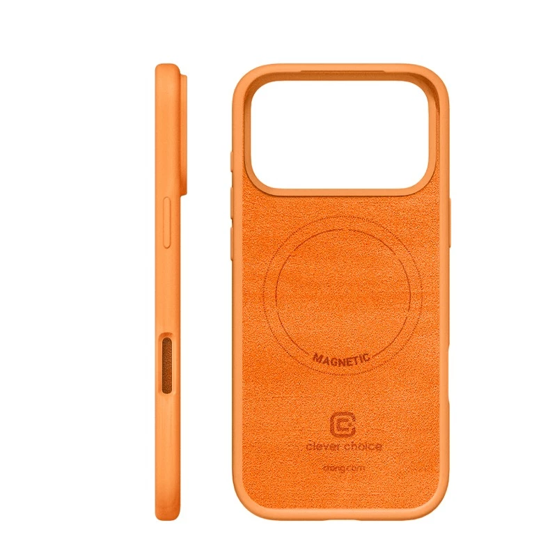 Capa protetora MagSafe Crong para iPhone 17 Pro — laranja