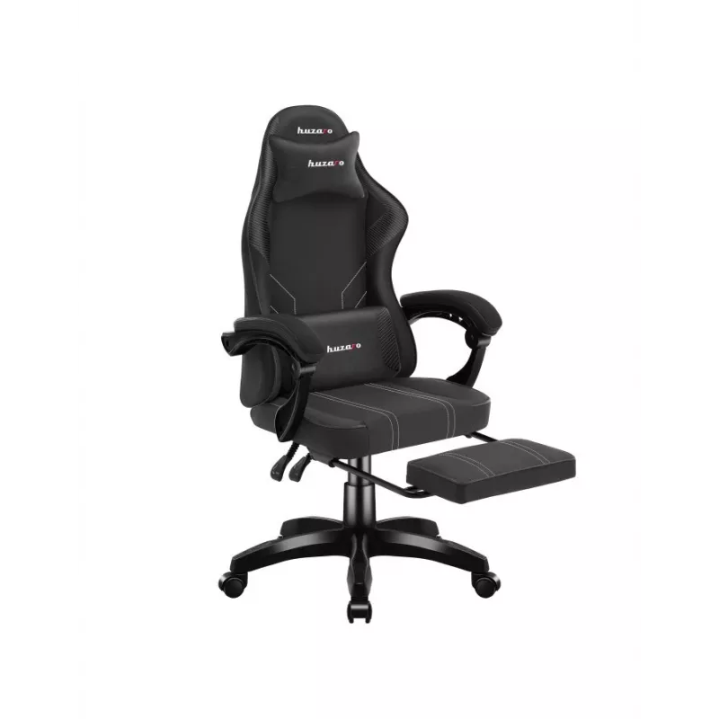 Cadeira gaming huzaro Force 3.7 Carbon preto – ergonómica, altura ajustável 107,5–116,5 cm, 5 rodas, almofadas lombar e cervical