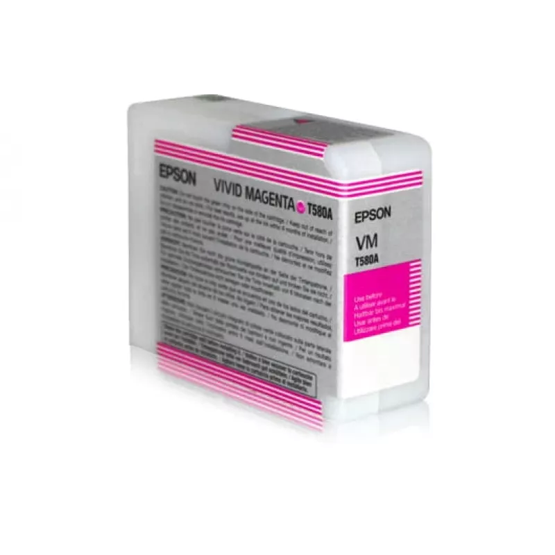 Epson Singlepack Vivid Magenta T580A00, Vivid Magenta, tinta pigmentada, 80 ml, 1 unid.