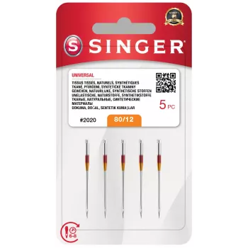 Agulhas de máquina de costura doméstica SINGER modelo 2020 SZ12 BLST tamanho 12, pack de 10 (N202011M1003)