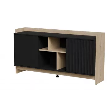 Cómoda Cama PORTO 2D 150x38x77 carvalho/preto