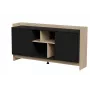 Cómoda Cama PORTO 2D 150x38x77 carvalho/preto