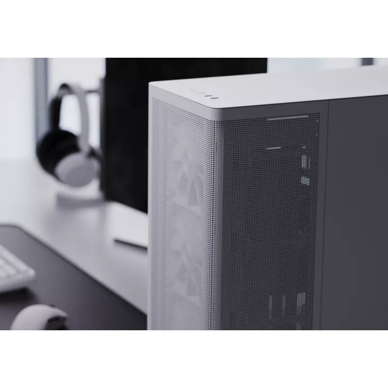 Caixa de PC APNX Midi Tower C1-R-WT-v1 — branca, compatível com ATX/Micro-ATX/Mini-ITX, 3 ventoinhas frontais de 120 mm pré-instaladas, 3 baías de 3,5
