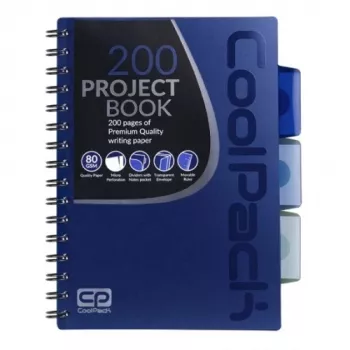 Caderno de espiral A5 Coolpack azul-escuro