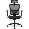 Cadeira de escritório Sharkoon OfficePal C40 — preta, design ergonómico, altura ajustável