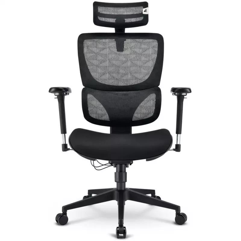 Cadeira de escritório Sharkoon OfficePal C40 — preta, design ergonómico, altura ajustável