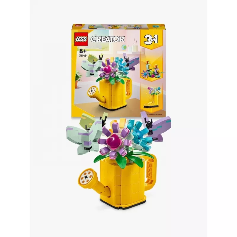 LEGO Creator Flor em regador 31149 — modelo de flor construível, 420 peças, 120×150×130 mm