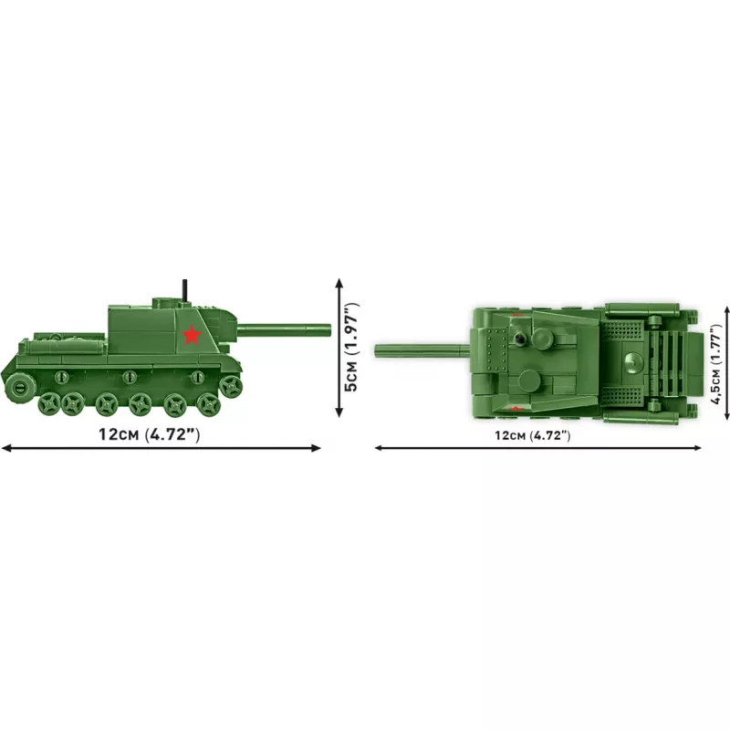 Conjunto de construção Cobi ISU 152 – tema Segunda Guerra Mundial, 135 peças, verde