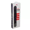 Extensão elétrica MACLEAN MCE395 B — 5 tomadas, 3×USB, 110–240V AC, 2,1A USB, 2500W, cabo de 1,5 m, preto
