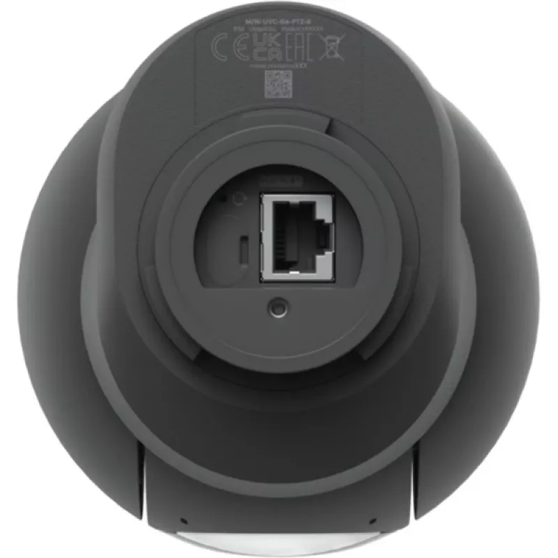 Ubiquiti UVC-G6-PTZ-B câmara 4K de dupla lente para todas as condições meteorológicas com zoom híbrido 10x, sensor de imagem 1/1.8 8MP, Multi-TOPS AI Engine e pan-tilt de latência ultrabaixa