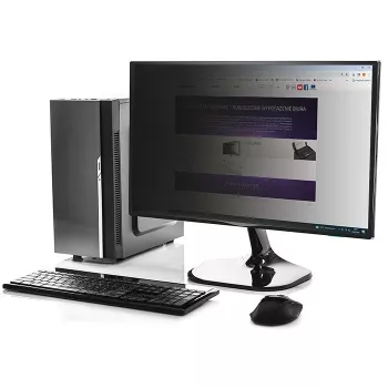 Filtro de privacidade QOLTEC 51059 para monitor de 23,8 polegadas (60,5 cm), 527 x 296,9 mm, transparente