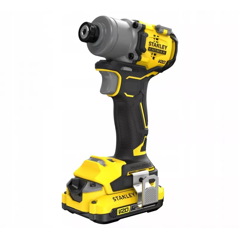 Stanley SFMCF830D2K-QW aparafusadora de impacto sem escovas, 2×2,0 Ah, 3200 rpm, preto/amarelo