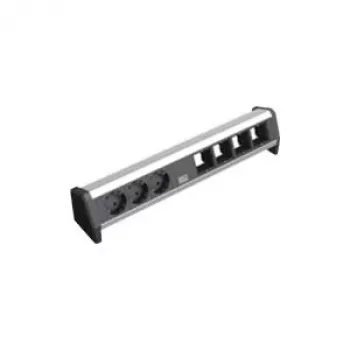 Distribuidor de energia Bachmann 902.003 3 saídas AC preto prateado