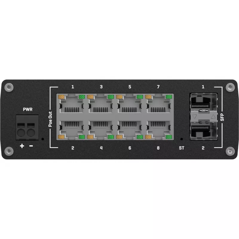 Teltonika TSW202 Managed L2 Gigabit Ethernet (10/100/1000) Power over Ethernet (PoE) alumínio, azul