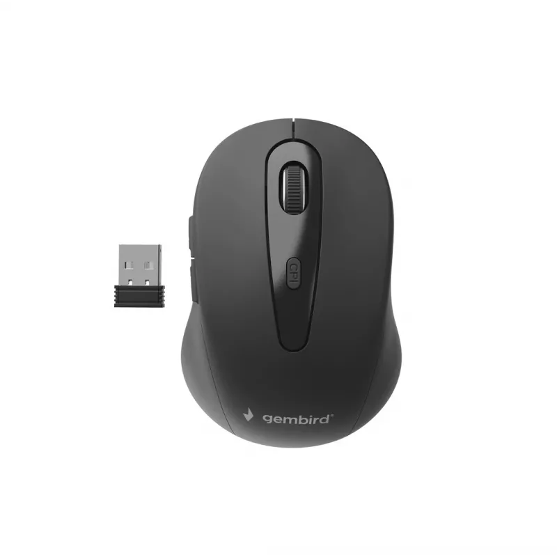 Gembird MUSW-6B-01 Rato Escritório Destro RF Sem fios Ótico 1600 DPI