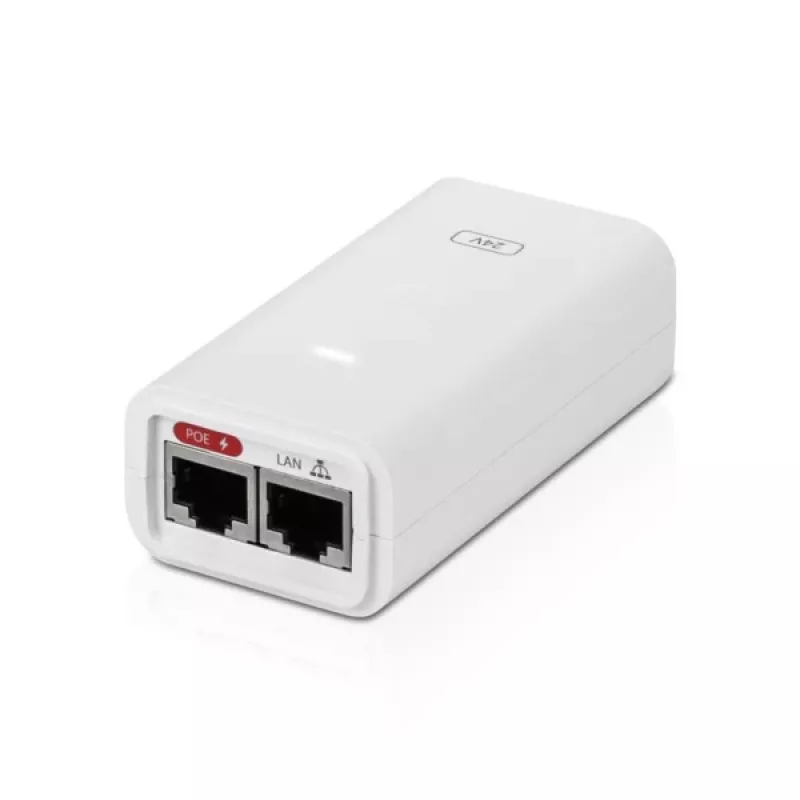 Fonte de alimentação PoE Ubiquiti POE-24-12W-G-WH, 24V, 0,5A, 12W, Gigabit