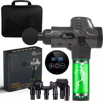 Pistola de massagem Extralink MSG-01-PRO 3800 rpm 6 acessórios