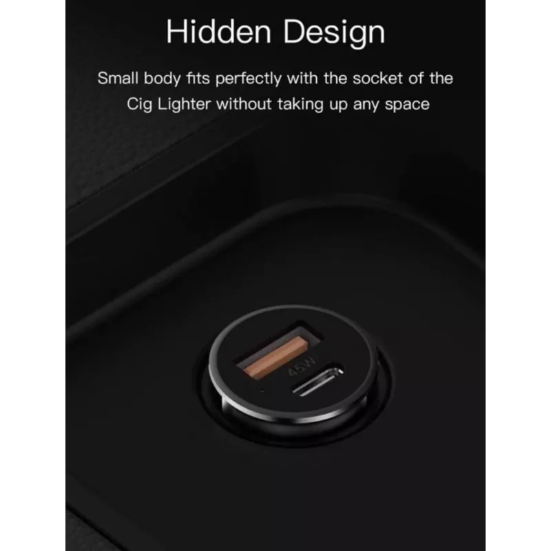 Carregador de automóvel Orsen C8 45W — carregamento rápido USB-C PD 45W, preto