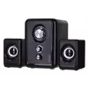 Altifalantes DEFENDER V11 11 W com fios 2.1 altifalantes satélite de secretária, USB 5 V, preto