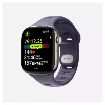 Pulseira Nomad Tempo Band lilás de borracha, compatível com smartwatch, 18 mm de largura, pulso 135–175 mm