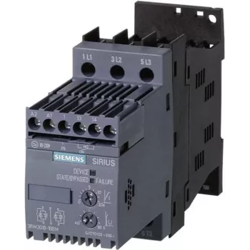 Siemens Arrancador suave potência do motor a 400 V 4,0 kW potência do motor a 230 V 2,2 kW 400 V/AC corrente nominal 9 A 3RW3016 (3RW3016-1BB14)