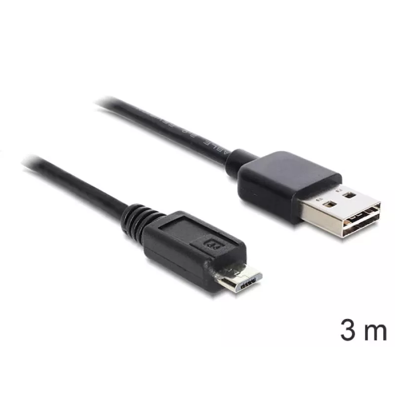 Cabo USB DeLOCK EASY-USB 2.0-A - USB 2.0 Micro-B 3 m