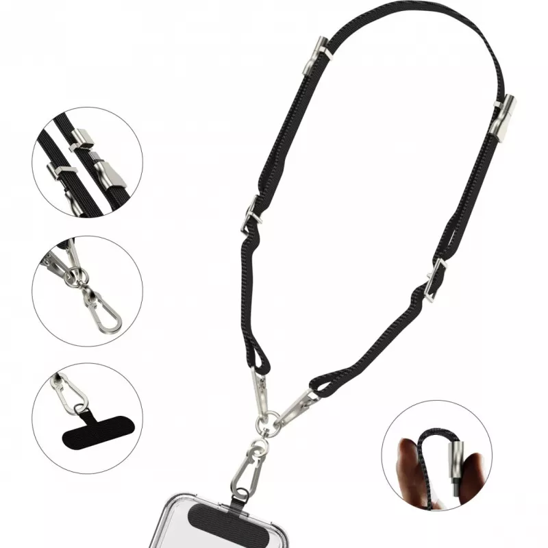 Corrente para telemóvel USB-C 4smarts PowrCord preta (541386)