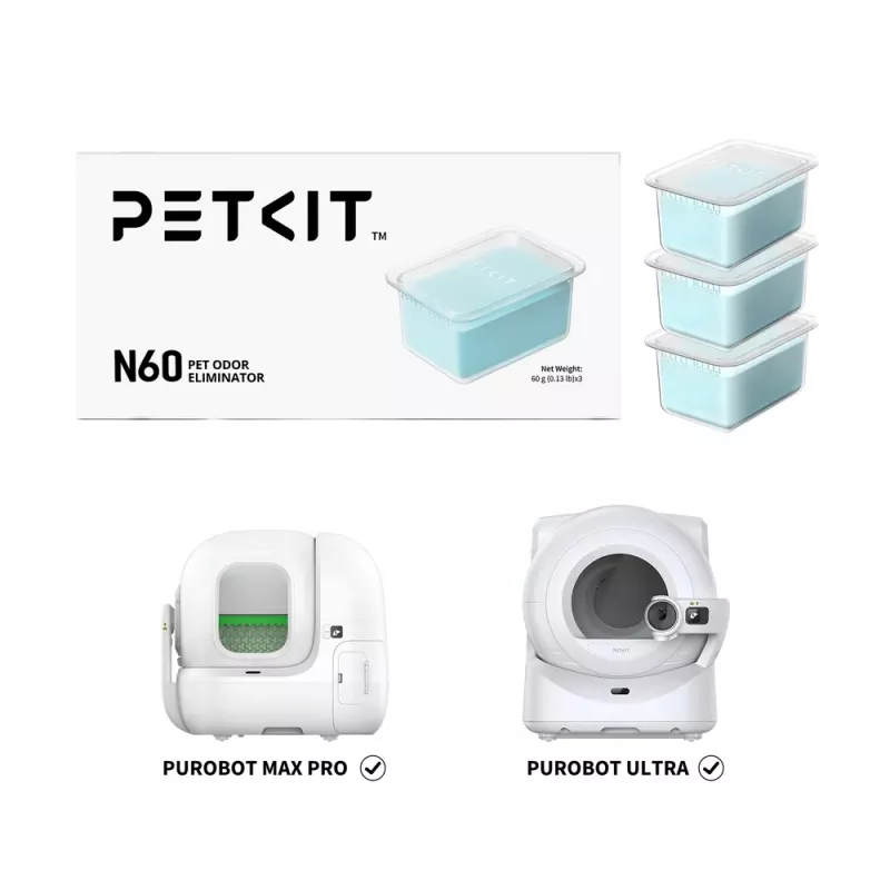 Caixa de areia para gatos Petkit Purobot Ultra Ambientador N60 3 unidades (P9224)