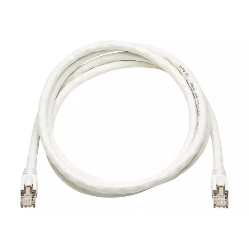 Cabo Ethernet blindado S/FTP série Cat8 25G/40G certificado da Eaton Tripp Lite, à prova de dobras (RJ45 M/M), PoE, branco, 1,83 m - cabo de rede - RJ-45 (M) para RJ-45 (M) - 1,829 m - S/FT