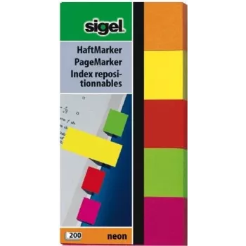Etiqueta autocolante Sigel HN650 verde laranja rosa vermelho amarelo