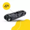 Cadeado de bicicleta dobrável MANTA XR00FL01 – design segmentado para montagem no quadro