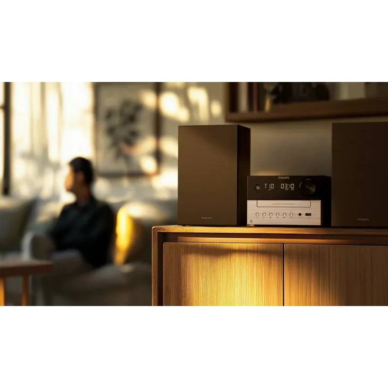 Sistema de áudio doméstico Philips TAM3205M2 micro-sistema de áudio doméstico 20 W preto, prateado