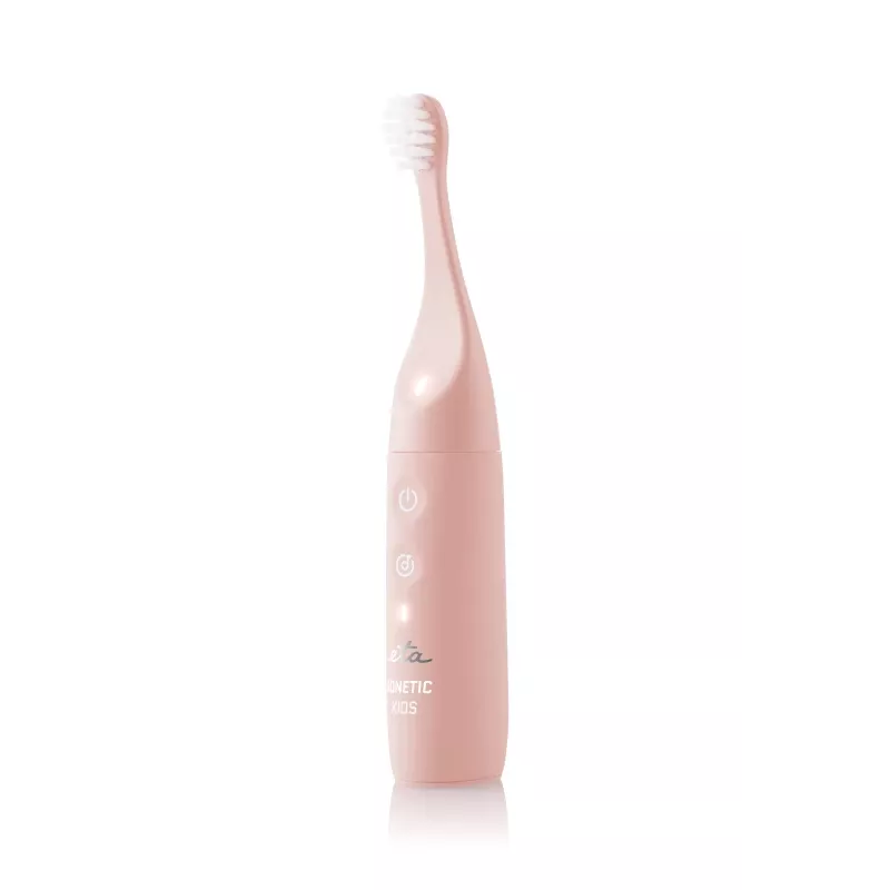 Escova de dentes sónica para criança ETA Sonetic Kids – rosa, bateria, velocidade ajustável, temporizador, 2 cabeças de escova