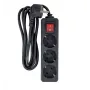 Extensão elétrica Microconnect MC-GRU0035BS 5m 3 tomadas AC interior Preto