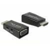 Adaptador DeLOCK 65901 HDMI A para VGA & áudio de 3,5 mm preto