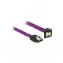 Delock Cabo SATA 6 Gb/s de reto para angular, 20 cm, violeta