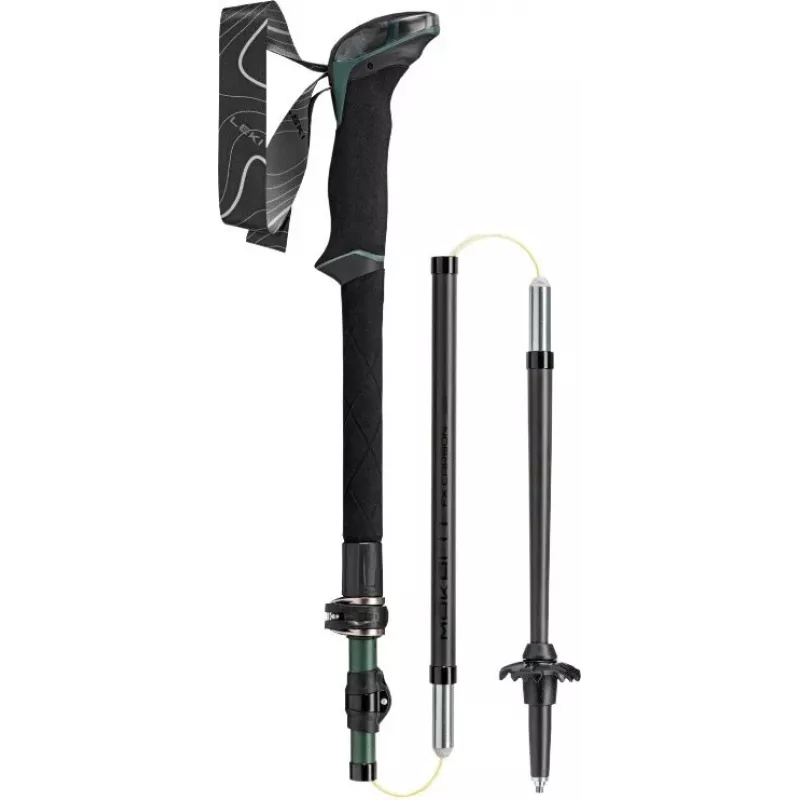 Bastões de trekking Leki TR Makalu FX ajustáveis 110–130 cm, verde