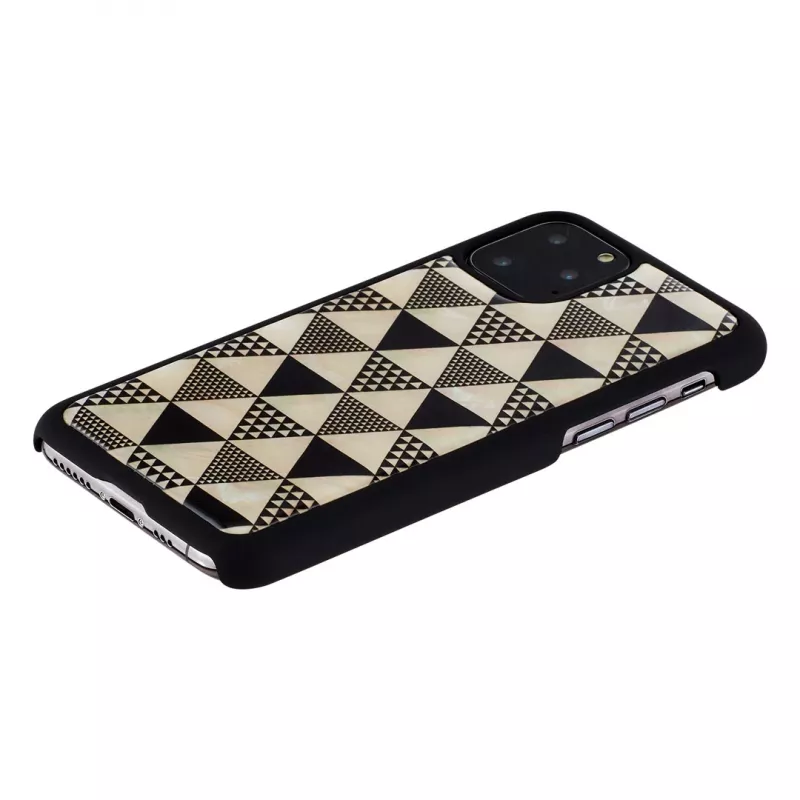 Capa para telemóvel iKins para iPhone 11 Pro – design de pirâmides preto